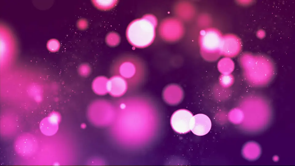 neon pink bokeh on a dark background.